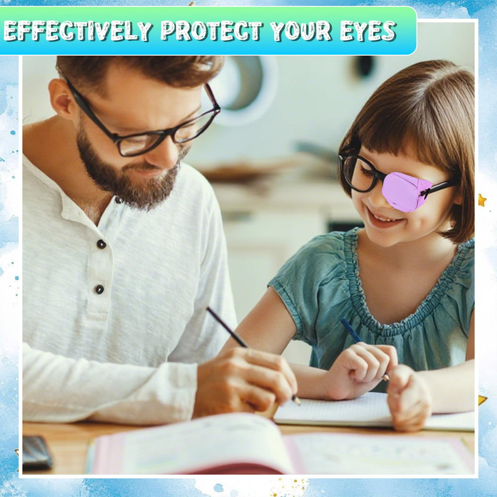 Blue eye patch with glasses frame