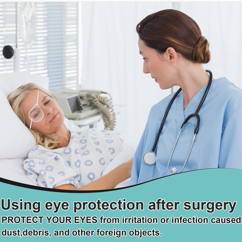 Breathable eye shield with nine ventilation holes for postoperative care