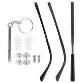 Metal eyeglasses replacement arm kit with screwdriver