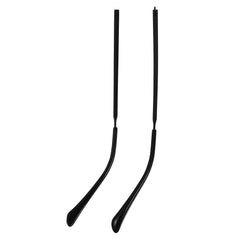 Metal eyeglass arm with anti-slip silicone tip
