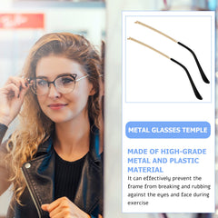 Pair of replacement arms for eyewear in golden finish