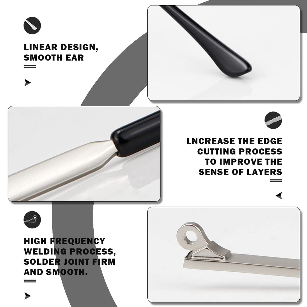 Pair of silver metal eyeglass replacement arms