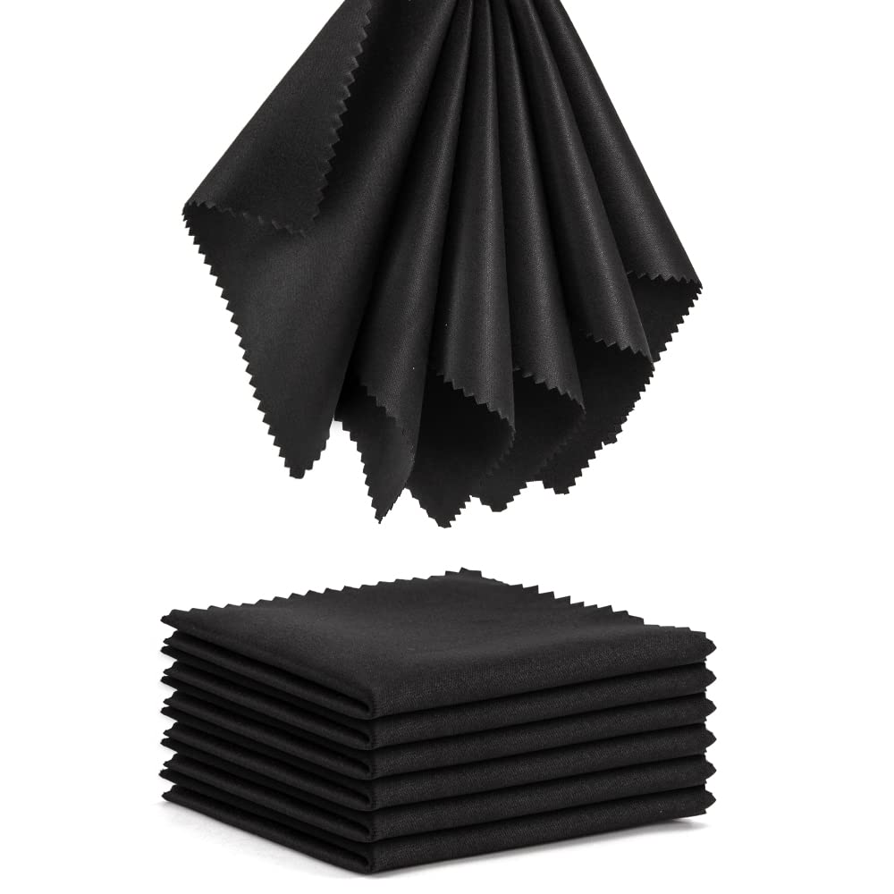 Black microfiber eyeglass cleaning cloth, 5x6 inch – ultra-soft