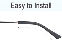 Assorted black and brown eyeglass end tips ready to use