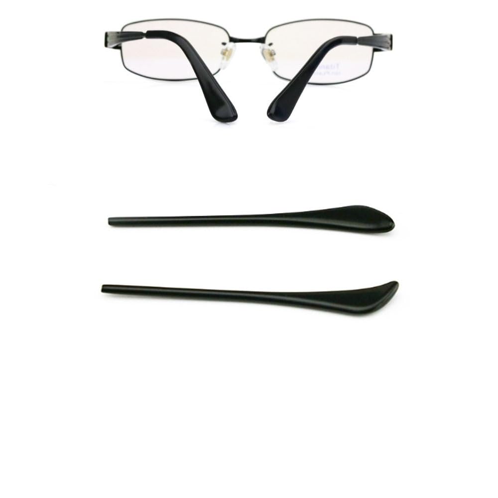 Two pairs of plastic cement eyeglass end tips for thin metal frames