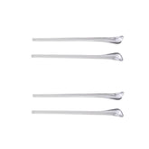 White silicone eyeglass end tips for thin metal frames – pair 1