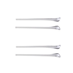 White silicone eyeglass end tips for thin metal frames – pair 1