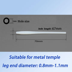 4 pairs of silicone eyeglass end tips in white and black