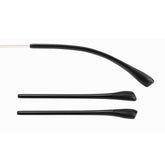 Black end tips for thin metal eyeglass frames