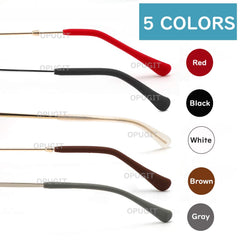 Inner hole diameter 1mm, fits 1mm to 1.5mm round eyeglass legs.