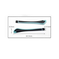 Seven-piece set of eyeglass end tips in package
