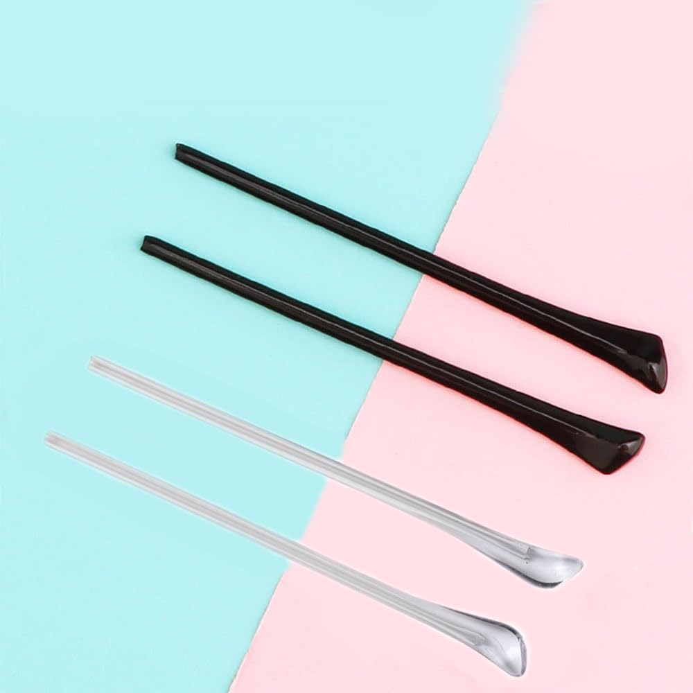 Replacement tips for thin metal eyeglasses legs - round tips in black