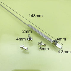 Copper needle hinge with screws for sunglasses