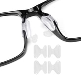 Clear silicone nose pads 13x13.1mm with air bag design for plastic frames