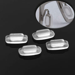 Two pairs of 11mm square silicone nose pads for eyeglasses