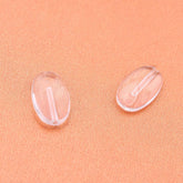 Plastic eyeglass nose pads (11x7mm) - 1 pair, front view