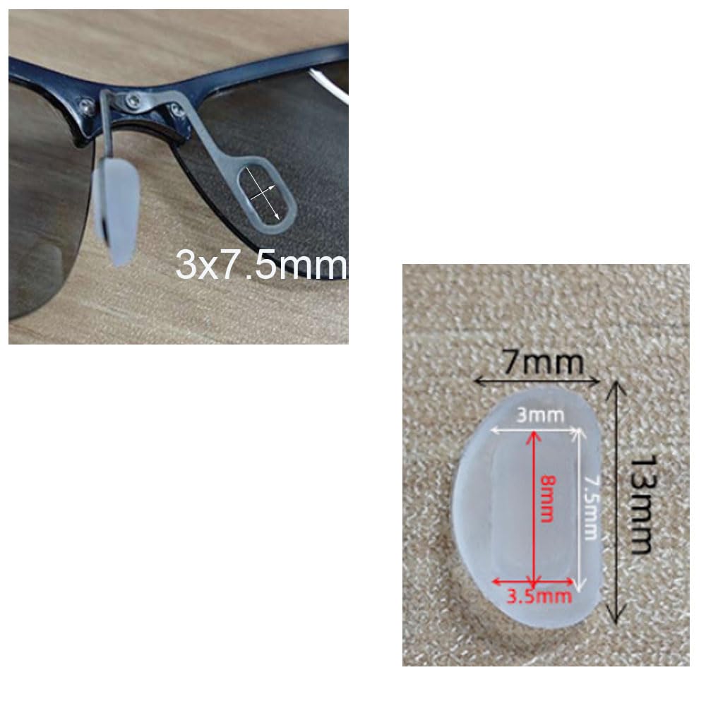 Replacement nose pads for glasses and sunglasses