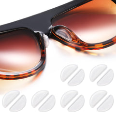 Clear silicone eyeglass nose pads with adhesive