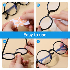 Complete set: 24 pairs of khaki anti-slip nose pads for plastic frames