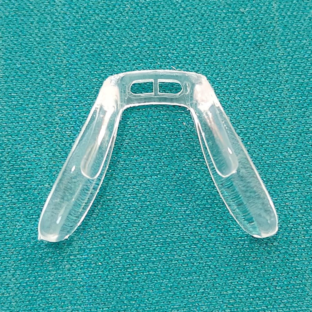 Soft silicone U-shaped nose pad for glasses, close-up