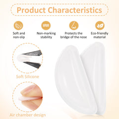 Close-up of 3.5mm clear silicone nose pad