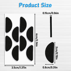 Close-up of black soft sponge nose pads