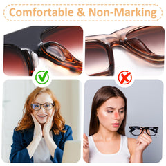 Six pairs of silicone anti-slip nose pads for glasses