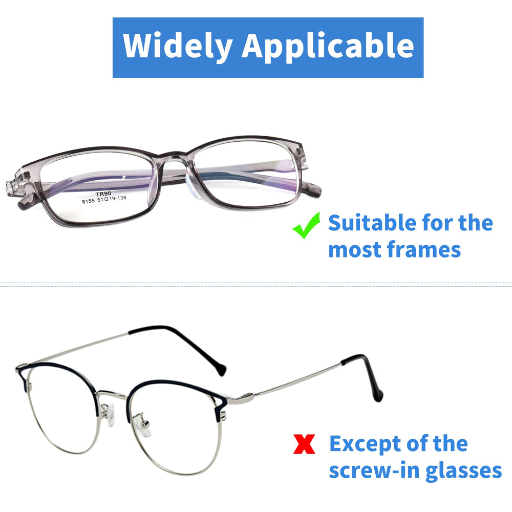 Nose pads suitable for sunglasses and plastic frames