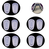 Five pairs of 12x7mm silicone eyeglass nose pads (soft and comfortable)
