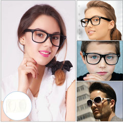 Full-frame optical glasses with adhesive nose pads