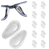Clear eyeglass nose pad with air chamber design