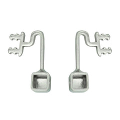 1 pair eyeglass nose pads arm replacement kit with metal nose pad holder and 3-in-1 screwdriver