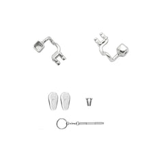 Eyeglass nose pads arm replacement metal holder
