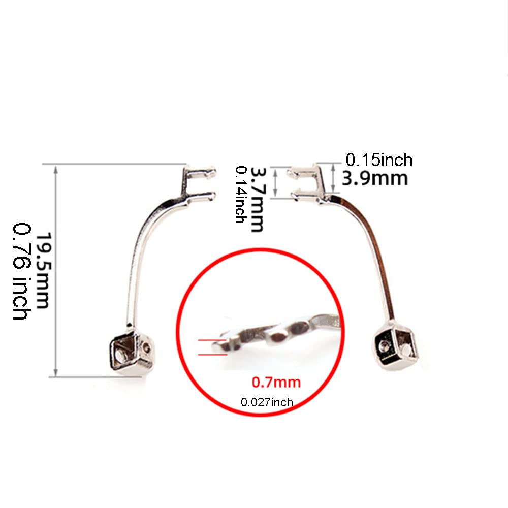 Nose pads arm and replacement parts in stainless steel