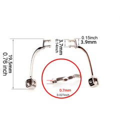 Nose pads arm and replacement parts in stainless steel