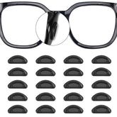 Black silicone eyeglass nose pads close-up - universal fit