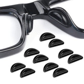 Close-up of UPIONIC silicone eyeglass nose pad in black 3.5mm