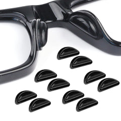 Close-up of UPIONIC silicone eyeglass nose pad in black 3.5mm