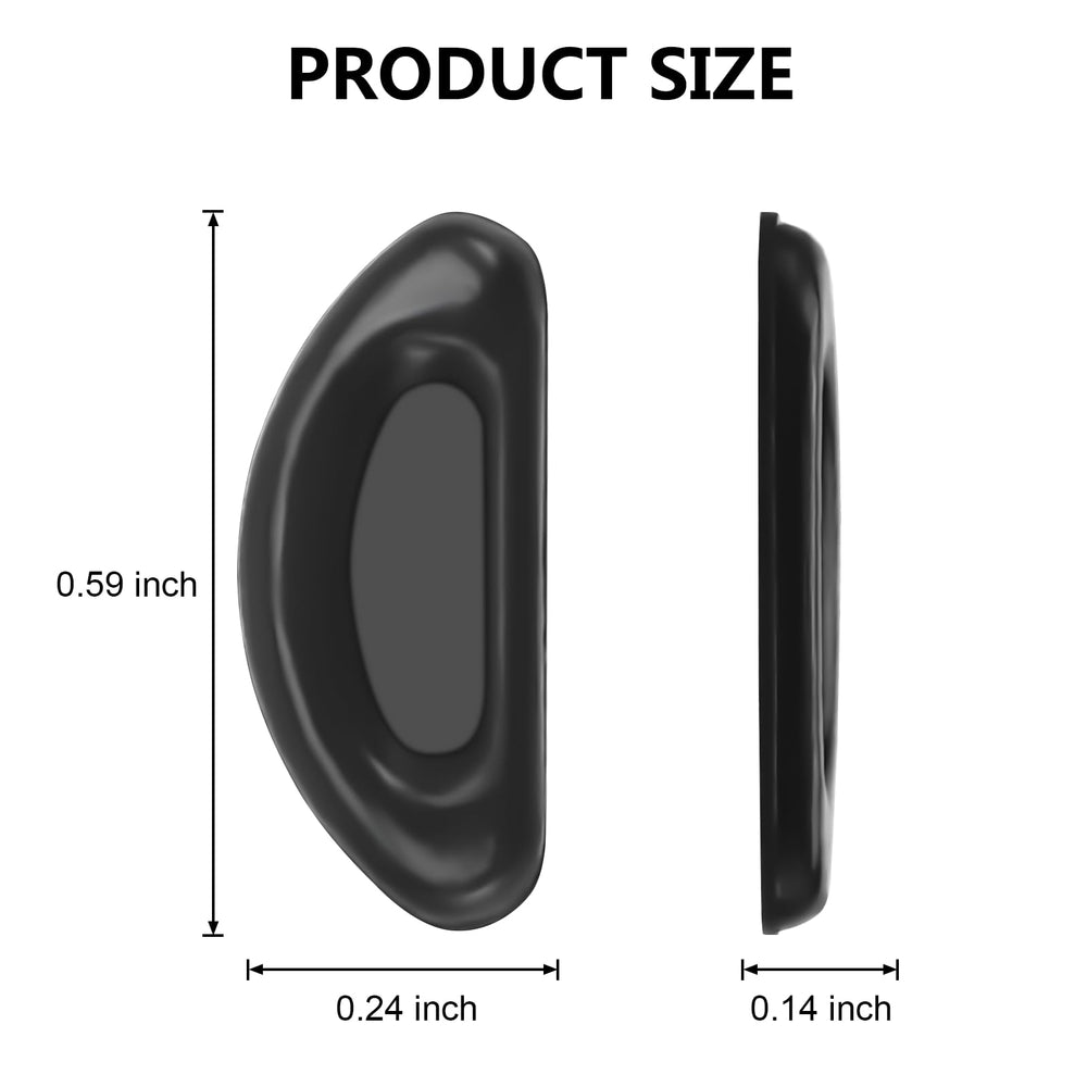 Soft, comfortable silicone nose pads for eyeglasses