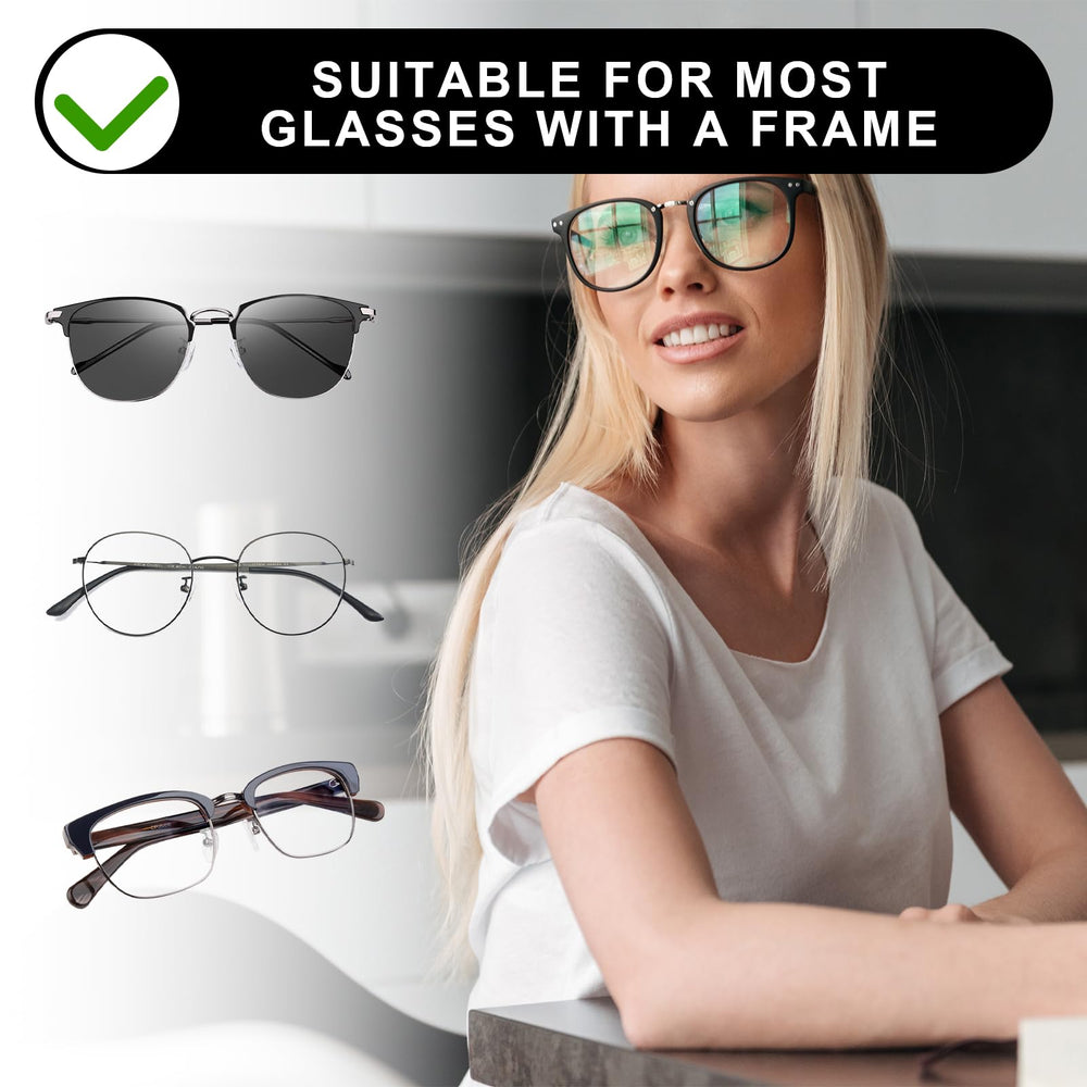 Eyeglass nose pads close-up – clear silicone