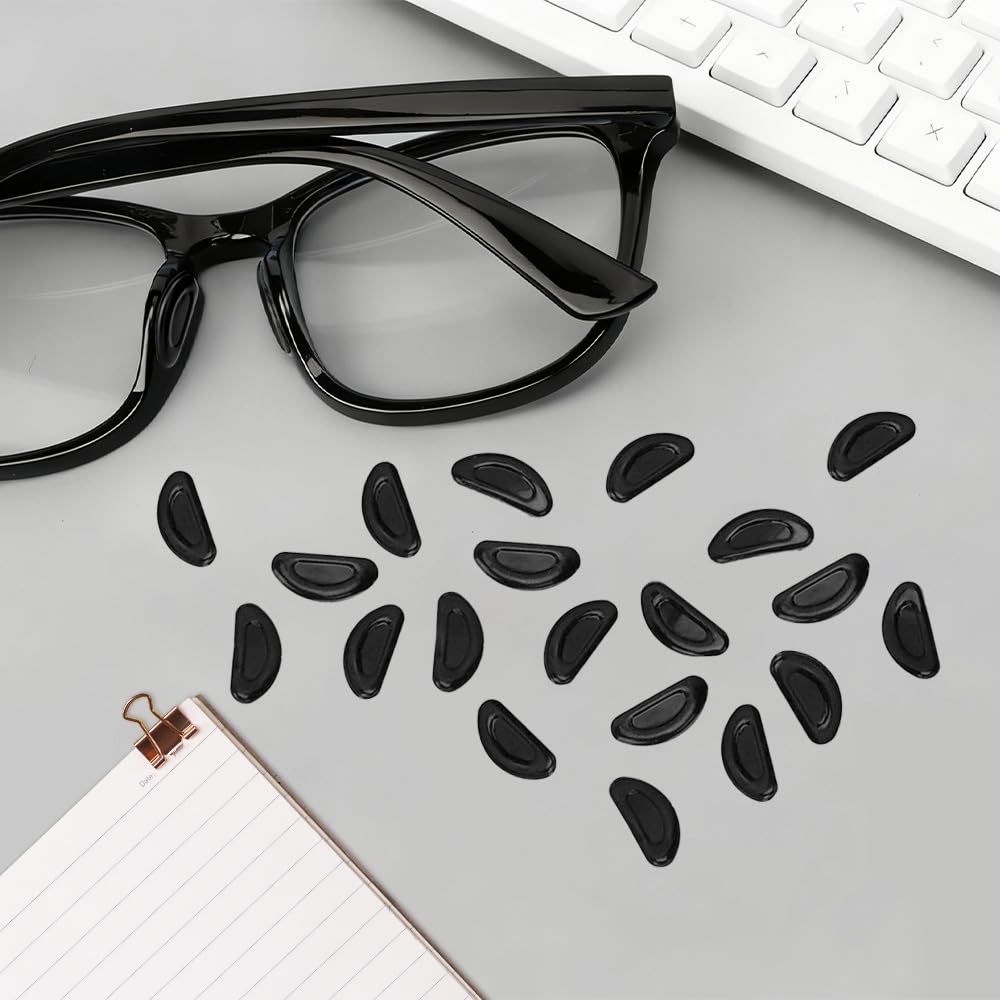 Self-adhesive silicone nose pads for glasses in black