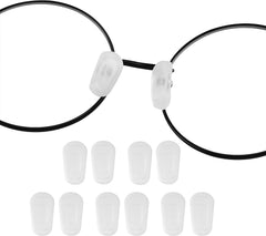 Soft silicone eyeglass nose pad cover on a frame