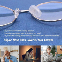 Nose pads compatible with metal or silicone pads, 13.5–16mm length