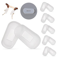 White silicone eyeglass nose pads covers - front view
