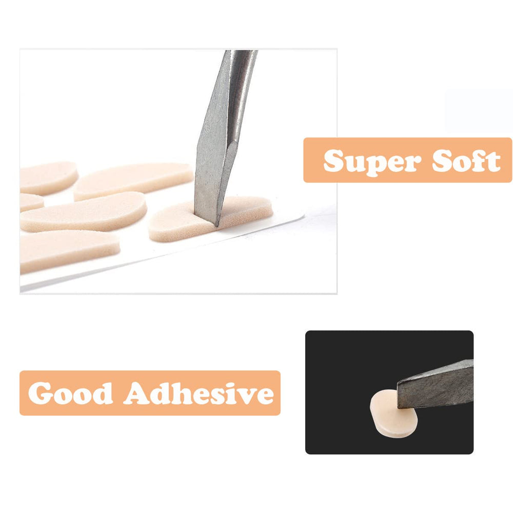 Close-up of 15mm x 6mm D-shaped EVA foam nose pad