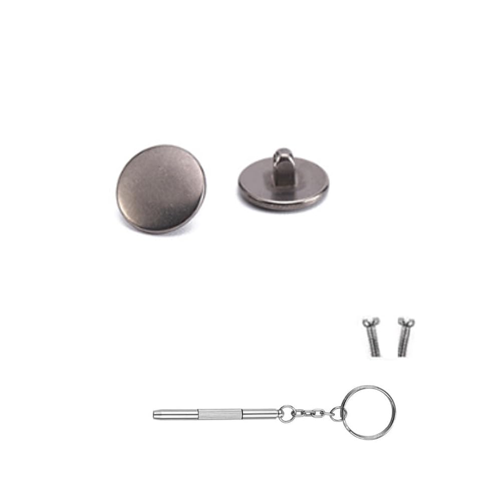 Titanium eyeglass nose pads for metal frames, 8mm, front view