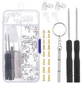 Gold precision screwdriver set with eyeglass screws and nose pads