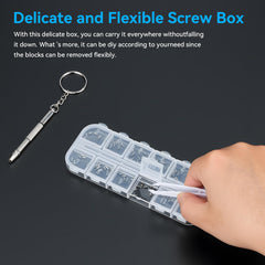Portable kit with screwdrivers and tweezers in a compact case