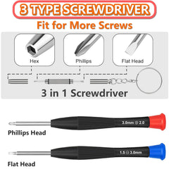 Assorted screws and silicone nose pads for eyeglasses