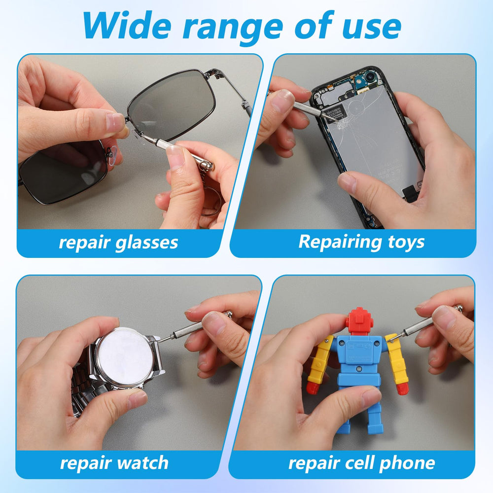 Stainless steel screws and durable repair tools